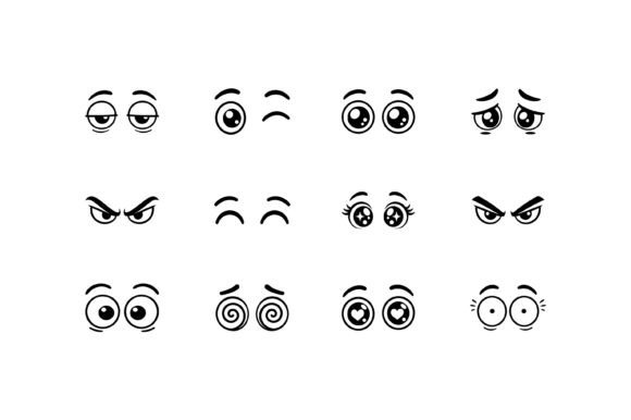 Cartoon Eyes SVG Bundle for Graphics and Crafts
