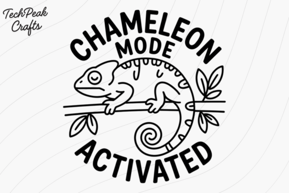 Cute Chameleon Illustration SVG PNG for Crafts and Graphics
