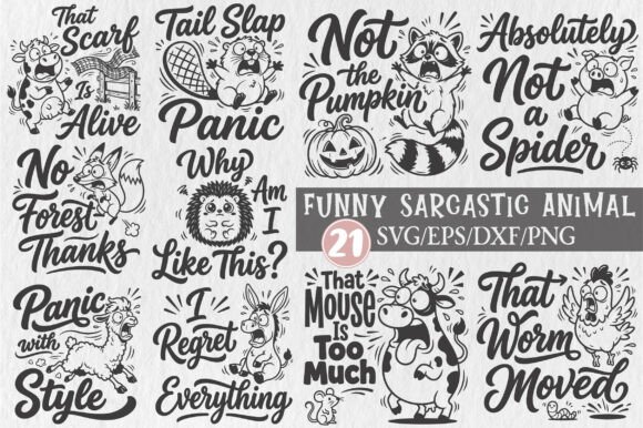 Funny Animal Bundle for Crafts and Graphics