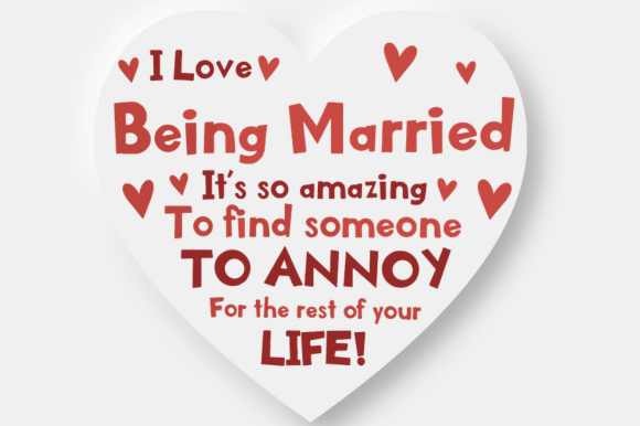 Funny Husband Wife Anniversary Heart Graphics for Crafts