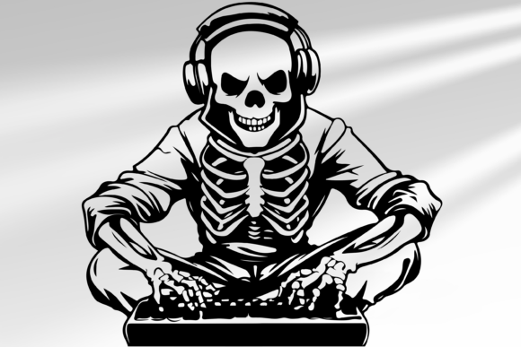 Gamer Skeleton SVG for Crafts and Graphics