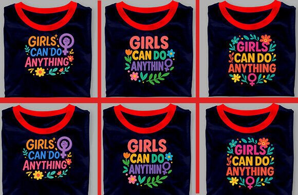 Girls Can Do Anything SVG Bundle for Crafts and Graphics