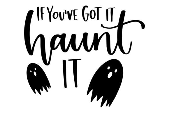 Halloween Funny Ghost Haunt Graphics for Crafts
