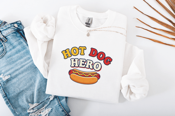 Hot Dog Hero Typography for Graphics and Crafts