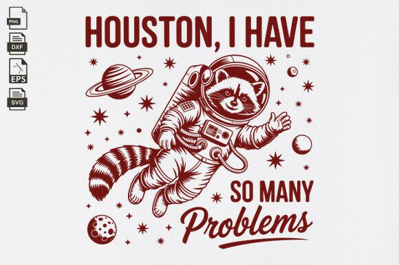 Houston, I Have So Many Problems Funny Embroidery Design Review