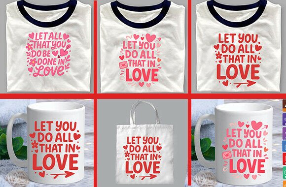 Let You Do All That in Love SVG T-SHIRT: A Graphic Design Asset for Crafts