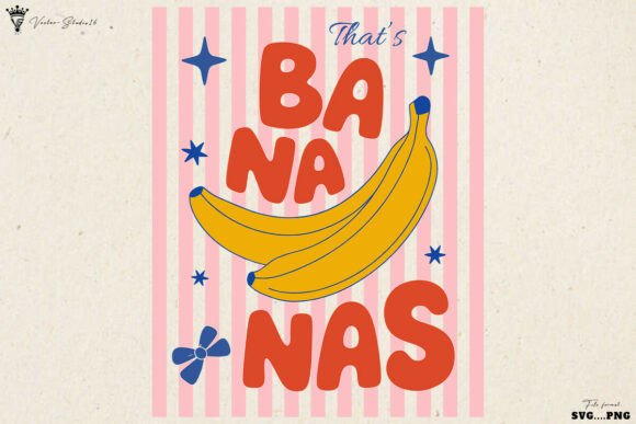 Retro Banana Summer SVG PNG for Crafts and Graphics