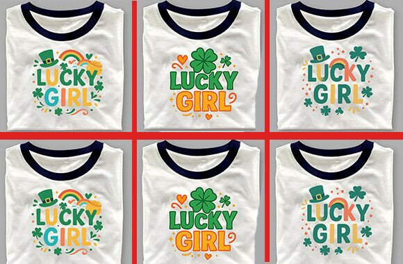 St Patrick’s Day Lucky Girl SVG T-SHIRT for Crafts and Graphics