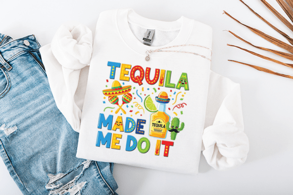 Tequila Made Me Do It Funny Fiesta Graphics for Blog and Website Use