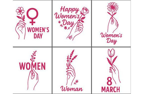 Women’s Day Floral Feminine Hand SVG Bundle for Crafts and Graphics